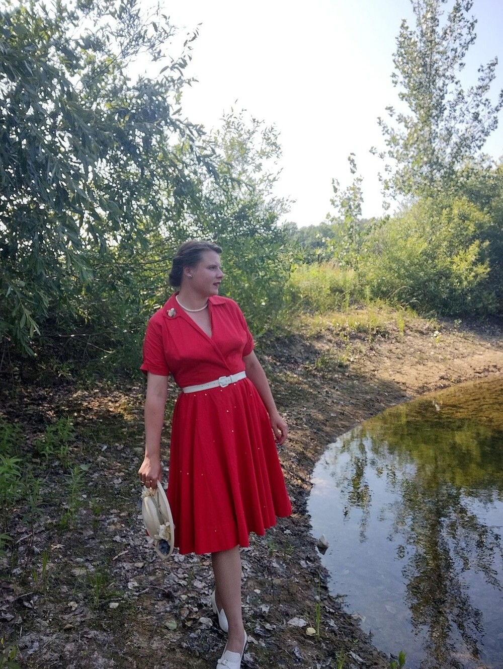 Lipstick Red 1950s Dress
